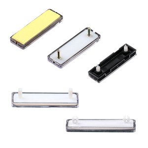 Plastic Double Layer Label Frame With Threaded Snap On Self Adhesive For Distribution Box Signs - Product Image 1