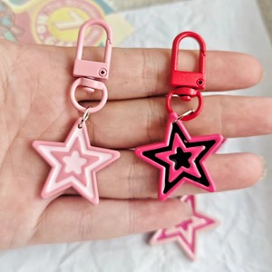 Portachiavi a Forma di <span class=keywords><strong>Stella</strong></span> Rosa Carino, Ciondolo a <span class=keywords><strong>Stella</strong></span> a Cinque Punte Morbido e Adorabile, <span class=keywords><strong>Regalo</strong></span> per Migliori Amiche e Coppie - Product Image 3