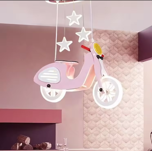 New Design Cartoon Chandelier LED Lamp Living Room Cute <b>Bicycle</b> Motorcycle Children's Ceiling Pendant <b>Light</b> - Product Image 4