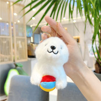 Porte-clés peluche lion de mer en peluche Kawaii Jouets peluche peluche dauphin poisson-globe Sealife Seal Doll Keyring Bag Charms