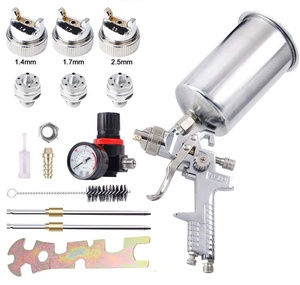 Pnömatik HVLP hava boya püskürtme tabancası ile 600CC kapasitesi ve 3 memeleri DIY sınıf yerçekimi besleme boya püskürtme tabancası - Product Image 4