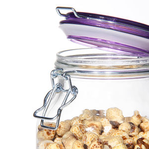 Prix d'usine en gros, pot en verre avec clip métallique/bocal de rangement en verre avec bouchon à rabat - Product Image 5