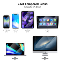 Protector de pantalla de vidrio templado, tamaño personalizado, para reloj inteligente, teléfono, tableta, portátil, navegador de ordenador, dispositivo de pantalla, 4,7-20 pulgadas