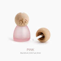 Bouteille diffuseur de parfum de luxe en verre dépoli rond avec bouchon en bois, pour décoration intérieure – Offre spéciale