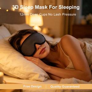 Mascherina <span class=keywords><strong>per</strong></span> <span class=keywords><strong>Dormire</strong></span> 3D CM, Prezzo Diretto dal Produttore, Personalizzazione del Marchio, Design Delicato sulle Ciglia, Cavità Oculare Profonda, Antifas 3D Viscoelastico - Product Image 1