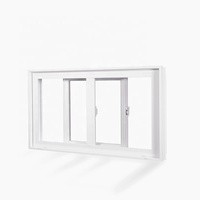 Fenêtre coulissante en verre HOPO série 60 de Guangzhou avec moustiquaire magnétique insonorisée pour la construction de maisons, design horizontal