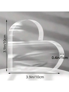 2D plano 1 pieza, placa de corazón de acrílico de decoración de graduación, adorno de escritorio de regalo, para amigo, bendición y refranes, Navidad, fiesta <span class=keywords><strong>Ta</strong></span> - Product Image 2