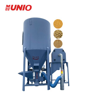 Mélangeur d'aliments pour animaux UNIO 500 kg/h, cuve de mélange verticale, utilisation en élevage, construction métallique, taille des <span class=keywords><strong>granulés</strong></span> hautement personnalisable, neuf - Product Image 1
