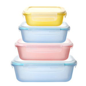 New fashion proof airtight color borosilicate meal prep Lunch Box Bento Glass Food Storage Container with Lids