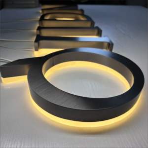 Diseño de logotipo de restaurante retroiluminado personalizado, caja de luz de Metal para pared <span class=keywords><strong>Exterior</strong></span>, letrero publicitario para decoración de pared <span class=keywords><strong>Exterior</strong></span> de restaurante - Product Image 1