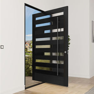 強力な品質のエントランスモダンラージピボットフロントドアハイエンド防犯エクステリアドアメインゲートデザインラグジュアリーメインドア - Product Image 2