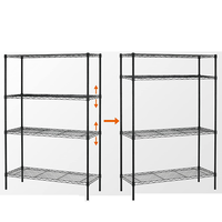 Unité résistante de rayonnage de fil de support d'affichage de support de fil d'acier de l'approbation 4 Tier de Nsf