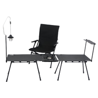 Ensemble de table de camping portable moderne en aluminium avec table et chaises pliantes d'extérieur