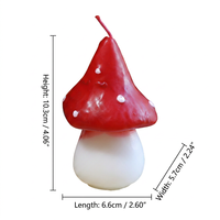 Bougies décoratives uniques faites à la main en forme de champignon rouge et blanc pour Halloween, idéales pour la décoration de fêtes sur le thème de la forêt