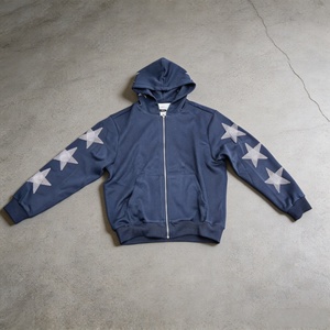 Sudaderas con capucha personalizadas con logotipo serigrafiado, estilo urbano, con cremallera, para hombre, de alta calidad, de felpa francesa, estilo vintage. - Product Image 2