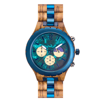 Jam Tangan Pria Multifungsi Kronograf Kayu Quartz 2026