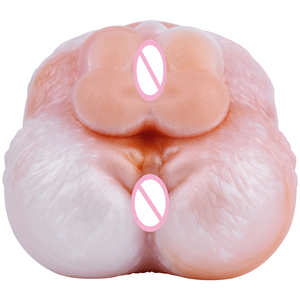 Çift kanal erkek Masturbator yapay vajina erkekler Stroker yumuşak silikon 3D doku cep kedi yetişkin eşcinsel <span class=keywords><strong>Penis</strong></span> eğitmen pompa - Product Image 6