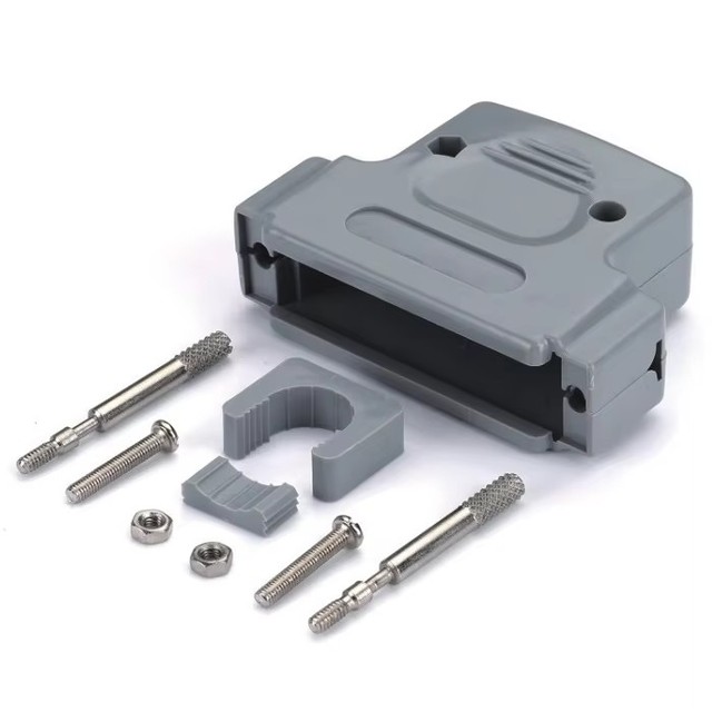 KinKuo DB25 D-SUB ABS Plastic Hood DB25P Connector Backshell Complete Screw Kit for Cable Assembly