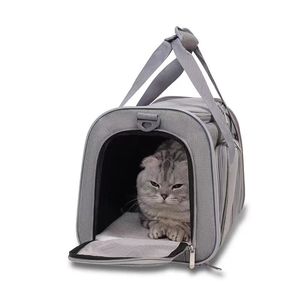 Accompany <span class=keywords><strong>IT</strong></span> Borsa per gatti portatile a tracolla con bottone, grande capacità, traspirante, in tessuto Oxford ecologico - Product Image 6
