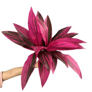 Foglia <span class=keywords><strong>di</strong></span> Banana Artificiale Colorata a 9 Foglie, Albero del <span class=keywords><strong>Sangue</strong></span> <span class=keywords><strong>di</strong></span> Drago Brasiliano, Decorazione Natalizia e del Ringraziamento in Plastica, 51cm, per Interni ed Esterni - Product Image 5