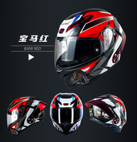 Casque de moto intégral à double visière, style course unisexe, toutes saisons, casques de moto anti-chocs personnalisables pour hommes et femmes