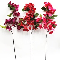 Bougainvillier artificiel fait à la main fleur glabra rouge rose fuchsia violet corail noël décoratif soie fausse fleur Spectabilis