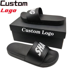 Pantuflas con Logo Personalizado para Hombre Sandalias con Logo en Relieve Antideslizantes Chanclas Deportivas con Logo Personal PVC EVA - Product Image 1