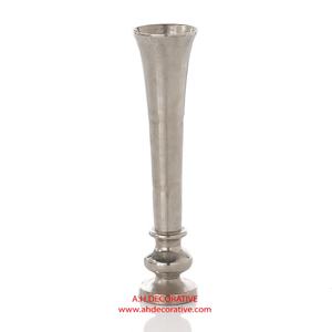 Floreros de decoración de flores chapados en plata para boda, jarrones de Metal hechos a mano - Product Image 1