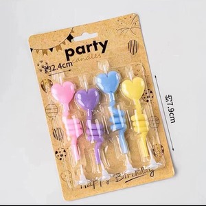 Curved Spiral Thumb Birthday Candle Cake Decoration Colorful Macaron Heart Star Thumbs Up Candle - Product Image 5