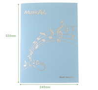 Porte-partitions A4 en PP à trois volets - Conception extensible à 6 pages avec poches d'annotation, plusieurs couleurs, pour la pratique et les performances au piano