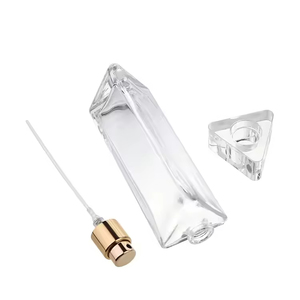 30ml 50ml Triangle-Shape Empty Glass Perfume Bottle Triangular <b>Prism</b> Glass Spray Bottle, Factory Direct Sale - Product Image 1