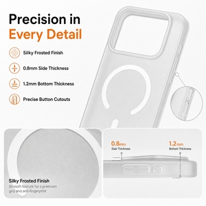 Funda Ultrafina Mate Transparente Magnética para Teléfono Móvil, Diseño Empresarial, Resistente a Golpes, Carga Inalámbrica, Carcasa Rígida <span class=keywords><strong>de</strong></span> PC para 11-17 <span class=keywords><strong>Pro</strong></span> Max - Product Image 3