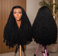 Pelucas de encaje sin pegamento listas para usar, cabello humano virgen vietnamita 100% rizado, pre-arrancadas y pre-cortadas, encaje HD 13x4 13x6