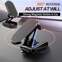 Support de téléphone magnétique puissant pour voiture OEM/ODM personnalisé 360° °   Support de téléphone portable pliable rotatif universel en alliage de zinc