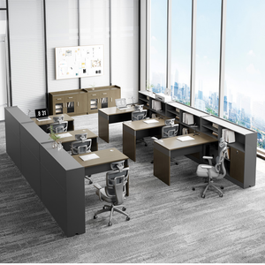 <span class=keywords><strong>Escritorio</strong></span> de Oficina Modular Ergonómico, Moderno, Duradero y de Primera Calidad, con Pantalla Simple, Multiposición y Combinación de Madera - Product Image 1