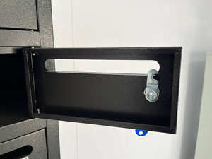 Boîte aux lettres murale en métal durable pour l'extérieur avec serrure à clé, casier sécurisé pour la réception des lettres et des services postaux - Product Image 6