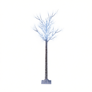 Árbol de Navidad de Salgueiro Blanco Frío de 1.5 m con 156 Luces LED para Interiores y Exteriores, Luces Festivas para Días Festivos - Product Image 1
