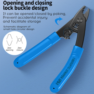 COMPTYCO CFS-3, outil de dénudage de câbles multifonctionnel haute précision à 3 ports, outil de dénudage FTTH, dénudeur de <span class=keywords><strong>fibre</strong></span> optique nue, dénudeur de <span class=keywords><strong>fibre</strong></span> optique en cuir - Product Image 4