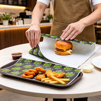 Papier d'emballage pour sandwichs, hamburgers, pizzas, snacks, frites, biodégradable, écologique, de qualité alimentaire, jetable