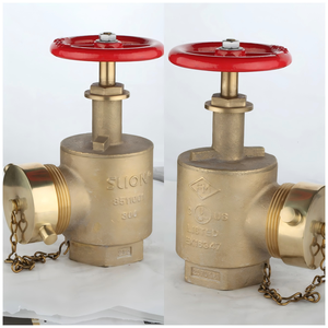하이 퀄리티 FM UL 소방 파이프 화재 보호 시스템 레드 핸드 휠 황동 각도 호스 밸브 소방 장비 - Product Image 4