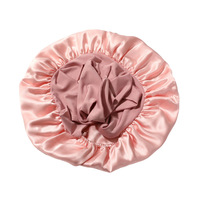 Bonnet de nuit en soie de luxe pour le soin des cheveux, bonnet en satin avec large bande de ruban et nœud réglable, grande taille, bonnet de sommeil en soie pour femmes