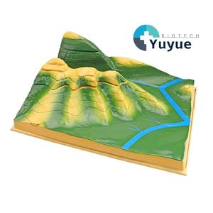Mapa Topográfico de Líneas de Contorno, Modelo 3D de Terreno, Ayuda Didáctica para la Enseñanza de Geografía - Product Image 1