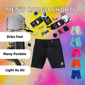 MELSFIT SPORTS Short de bain homme quotidien avec cordon de serrage, non tissé, respirant, séchage rapide, écologique, élégant, confortable, en polyester - Product Image 2