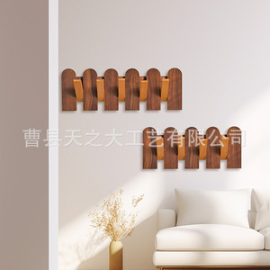 Piano Key Wooden Coat Rack <b>Wall</b> Mounted Storage Rack For Entryway Bedroom Multipurpose <b>Hook</b> Rack - Product Image 3