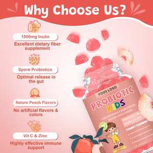 Aangepaste Formule Kinderen Darmgezondheid Supplement Probiotica Gummies voor Kinderen met Antibiotica 5 Miljard CFU's Kieskeurige Eteners Spijsvertering - Product Image 6
