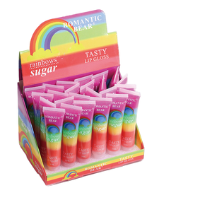 Lucidalabbra Idratante e Brillante ROMANTIC BEAR in Tubetto, Gusto Zucchero Arcobaleno, Vendita Calda - Product Image 1