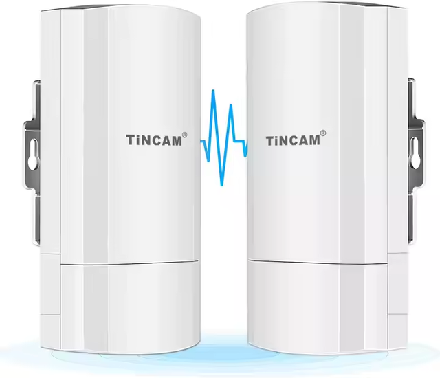 TiNCAM 300Mbps 1.5km Range Outdoor 2.4G Wireless Access Point 8dbi Long Range Wireless Bridge 1Pair CPE