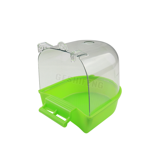 Plastic Indoor Parrot Canary Washing Room Bird Bath House for Cage Uk