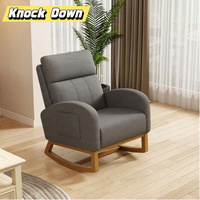 Canapé moderne Fauteuil lounge Fauteuil planeur double face Fauteuil d'appoint à poche à dossier haut Fauteuil à bascule pour adultes