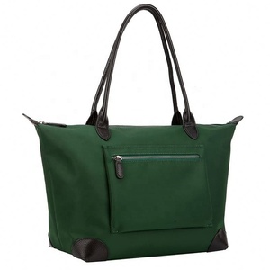 กระเป๋าสะพายไหล่สำหรับทำงานทำจากหนังไนลอนสำหรับผู้หญิงขนาดใหญ่น้ำหนักเบาสามารถพับเก็บได้ - Product Image 3